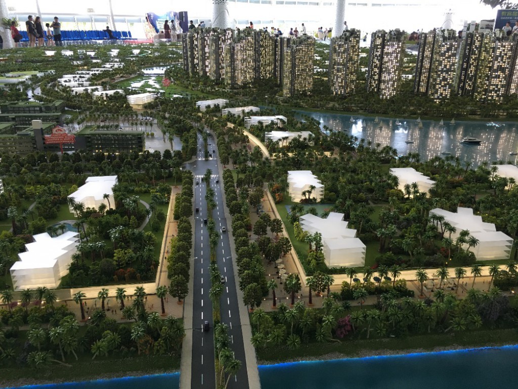 マレーシア・ジョホールバルのフォレストシティの完成模型
